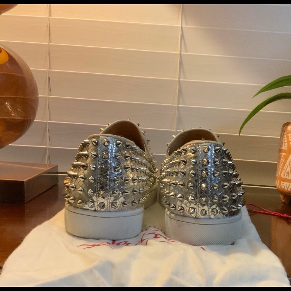 Silver Roller Boat Men’s Christian Louboutins - Picture 5 of 9